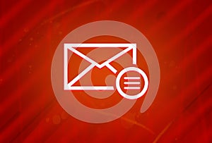 Email option icon isolated on abstract red gradient magnificence background