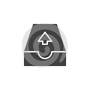 Email outbox icon vector