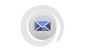 Email post icon. Envelope Mail services. Contact message send address letter isolated flat vector illustration