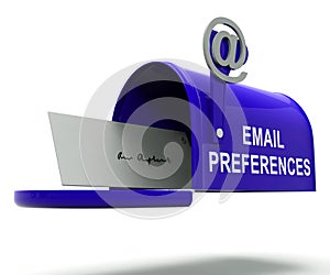 Email Preferences Mailbox Profile Settings 3d Rendering