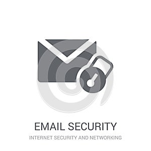 Email security icon. Trendy Email security logo concept on white