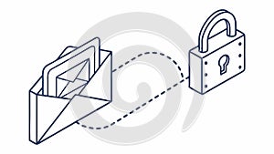 Email Security Lock. Secure Communication Vector Icon. vector design Generative AI
