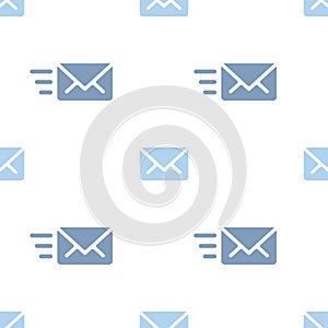 Email sending message seamless blue on white pattern background mail documentation message correspondence