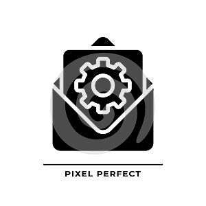 Email settings black glyph icon