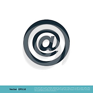 Email Sign Icon Vector Logo Template Illustration Design. Vector EPS 10