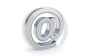 Email sign icon on the white.