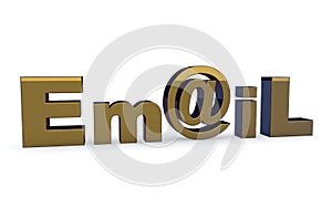 Email sign icon on the white.