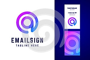 Email sign logo and business card template.