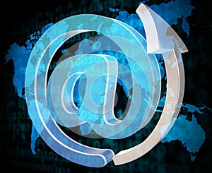 Email Sign Shows Send Message And Communicate