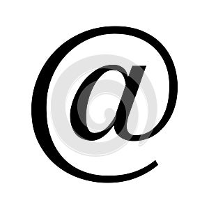 Email sign. At symbol isolated