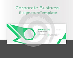 Email signature template or email footer and personal social media cover design