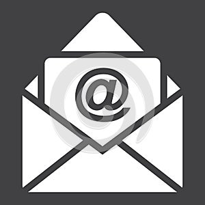 Email solid icon, envelope and website