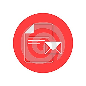 Email sorting Vector Icon with background Trendy Colors