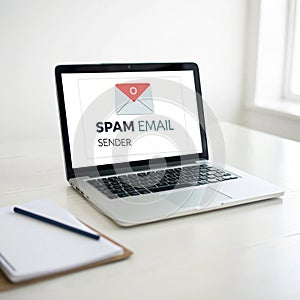 Email Spam isolated on white background