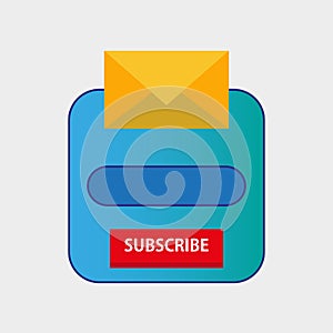 Email subscribe newsletter popup form template online. Marketing icon button icon design. Web subscription website envelope mail.