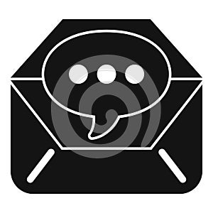 Email support chat icon simple vector. Online call center help