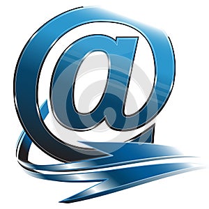 Email symbol blue