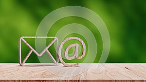 Email symbol at commercial and envelope, Internet correspondence. Concept of email address, Contacts and communication, Business