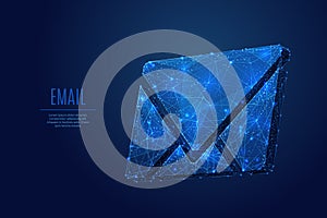 Email low poly blue