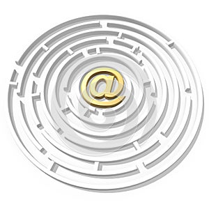 Email symbol maze