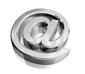 Email symbol in silver (3d)