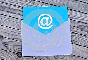 Email symbol in white envelope