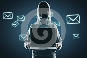 Email and thief concept