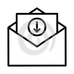 Email thin line vector icon