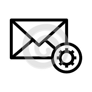 Email thin line vector icon
