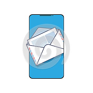 Email to your phone in flat style