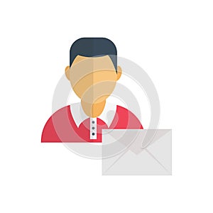 Email vector color flat icon