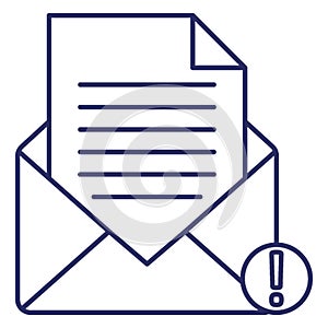 Email virus, infected mail Vector Icon which can easily modify or edit