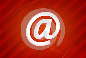 Emaill address icon isolated on abstract red gradient magnificence background