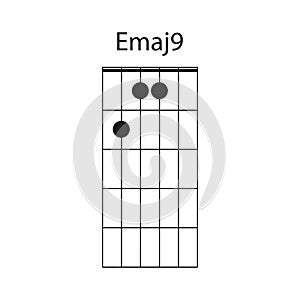 Emaj9 guitar chord icon