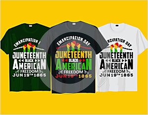 Emancipation Day Juneteenth black American, Juneteenth black history typography t shirt and mug design vector illustration