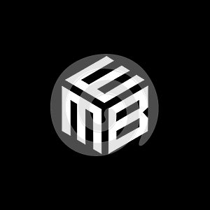 EMB letter logo design on black background.EMB creative initials letter logo concept.EMB letter design photo