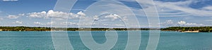 Embalse de Ferial reservoir in the Bardenas Reales desert in Navarra