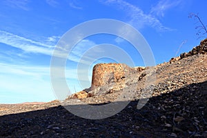 Embalse de los Molinos, Fuerteventura, Canary Islands: the dam wall of the old reservoir