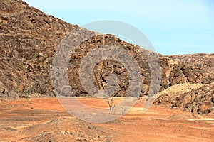 Embalse de los Molinos, Fuerteventura, Canary Islands: the outlet area of the old reservoir