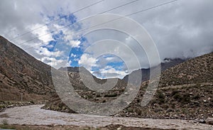 Embalse Potrerillos Andes Argentina