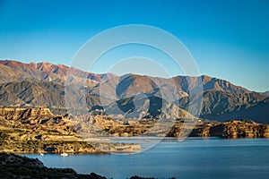 Embalse Potrerillos Dam near Cordillera de Los Andes - Mendoza Province, Argentina