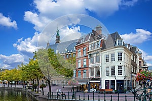 Embankment of the canal, Leiden, Netherlands