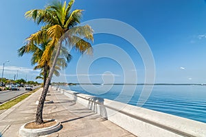 Embankment of Carribean sea in Cienfuegos, Cuba