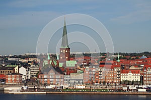 Embankment and city. Aarhus, Jutland, Denmark