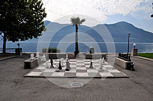 On the embankment in the city of Stresa