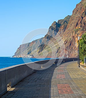 Embankment empry promanade Madeira island