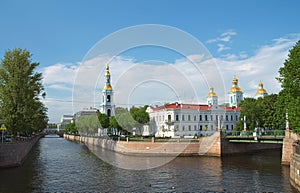 Embankment of Kryukov Canal in Saint Petersburg