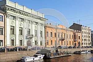 Embankment of the Moyka River in Saint Petersburg, Russia