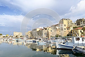 Embankment in Old town of Iraklion. Crete. Greece