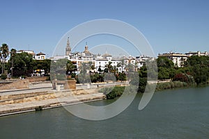 Embankment of the river Guadalquivir in Seville photo